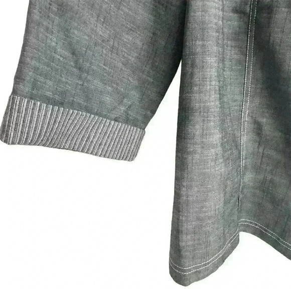 Alfred Dunner Women's Plus Size 24W Gray Jacket w/ Pockets & Roll-Up Sleeves - Picture 9 of 13